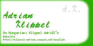 adrian klippel business card